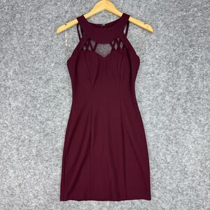 *FLAW* Lots of Love by Speechless Dress Strappy Mesh Cocktail Party Womens 5
